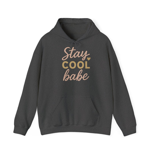Stay Cool Babe Hoodie — Cute Pastel Graphic Pullover