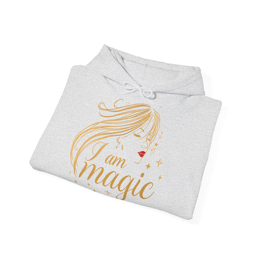 „I Am Magic“ Hoodie – Femininer Premium Kapuzenpullover mit goldener Illustration