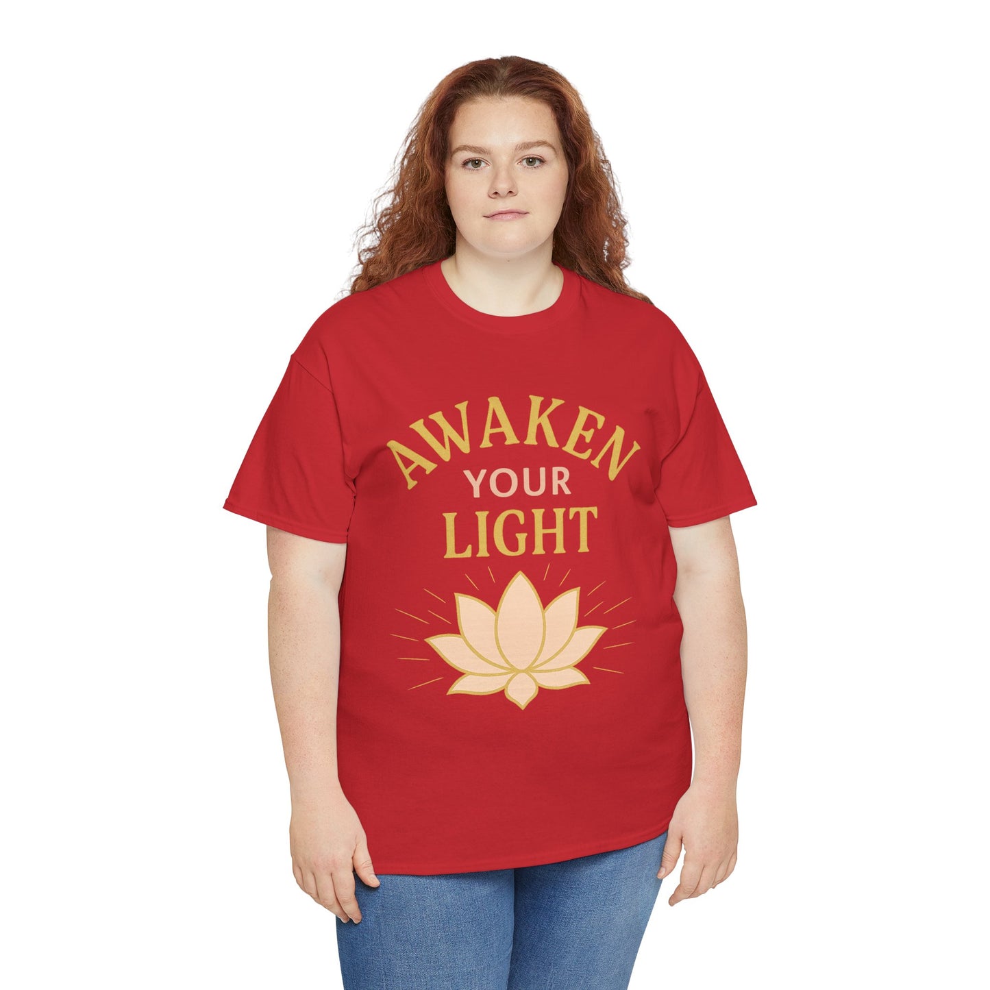 Awaken Your Light Unisex Tee - Inspirational Cotton Shirt for Mindfulness and Yoga