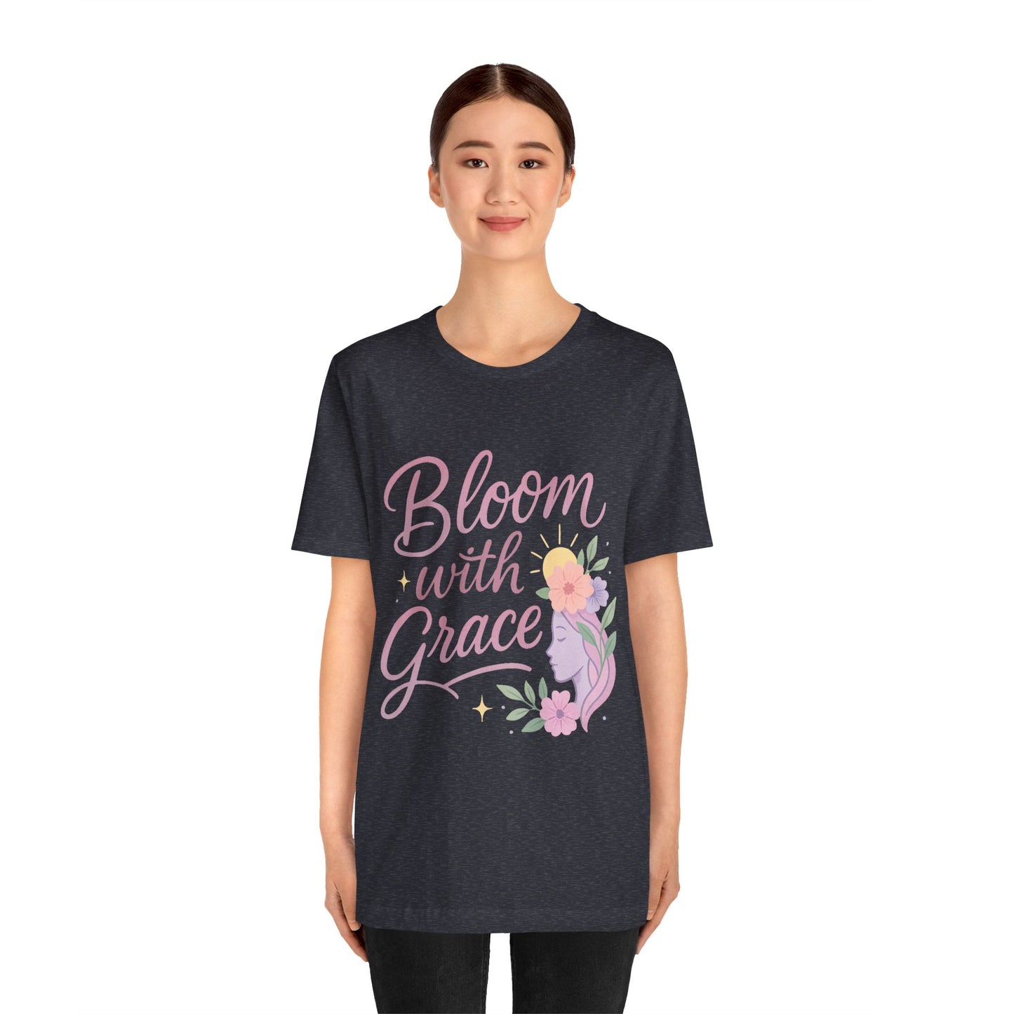Bloom with Grace –  Unisex Jersey Short Sleeve Tee