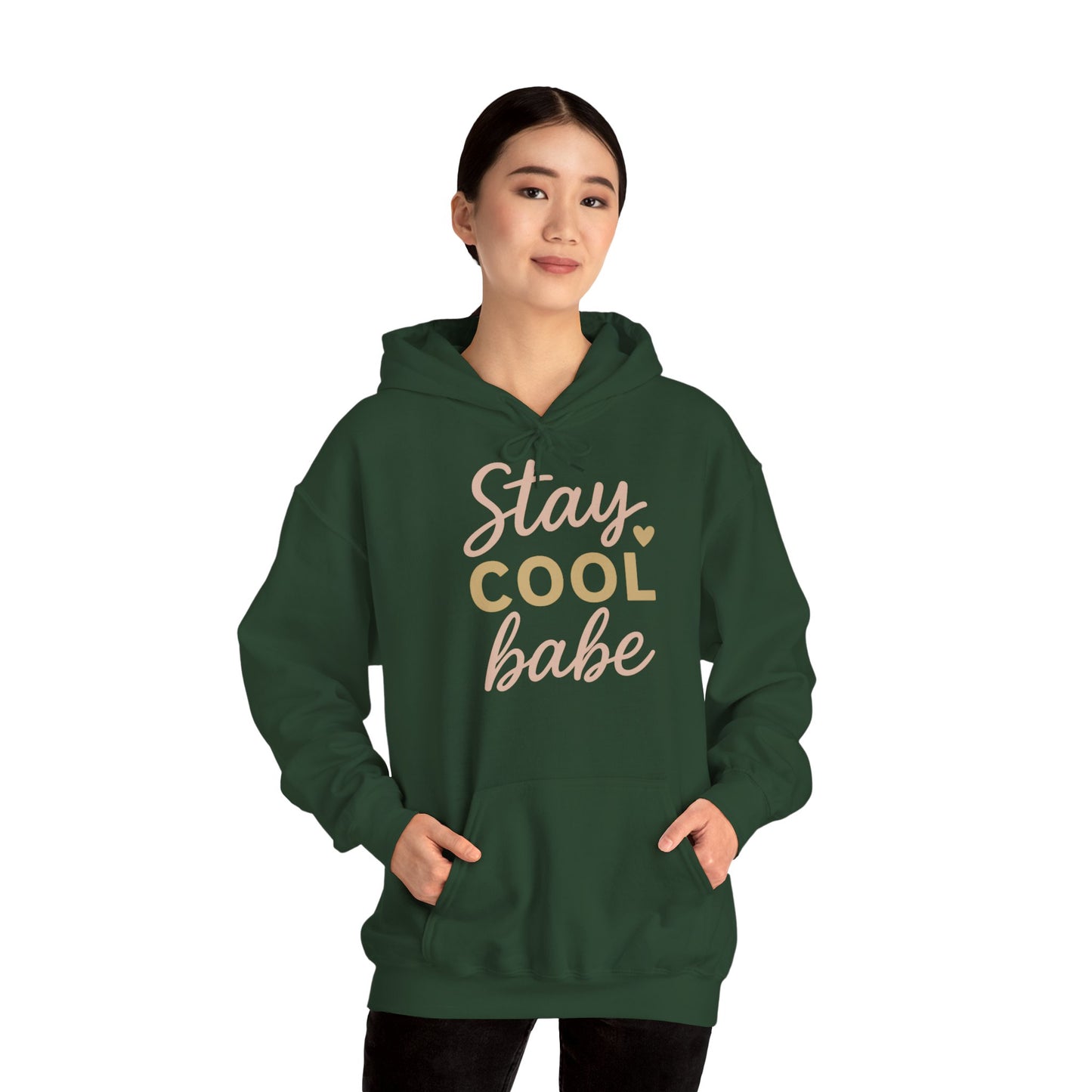 Stay Cool Babe Hoodie — Cute Pastel Graphic Pullover
