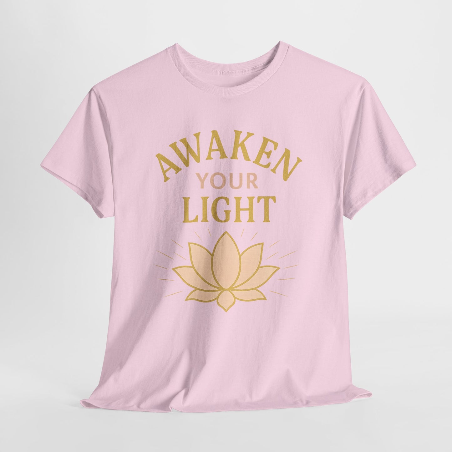 Awaken Your Light Unisex Tee - Inspirational Cotton Shirt for Mindfulness and Yoga