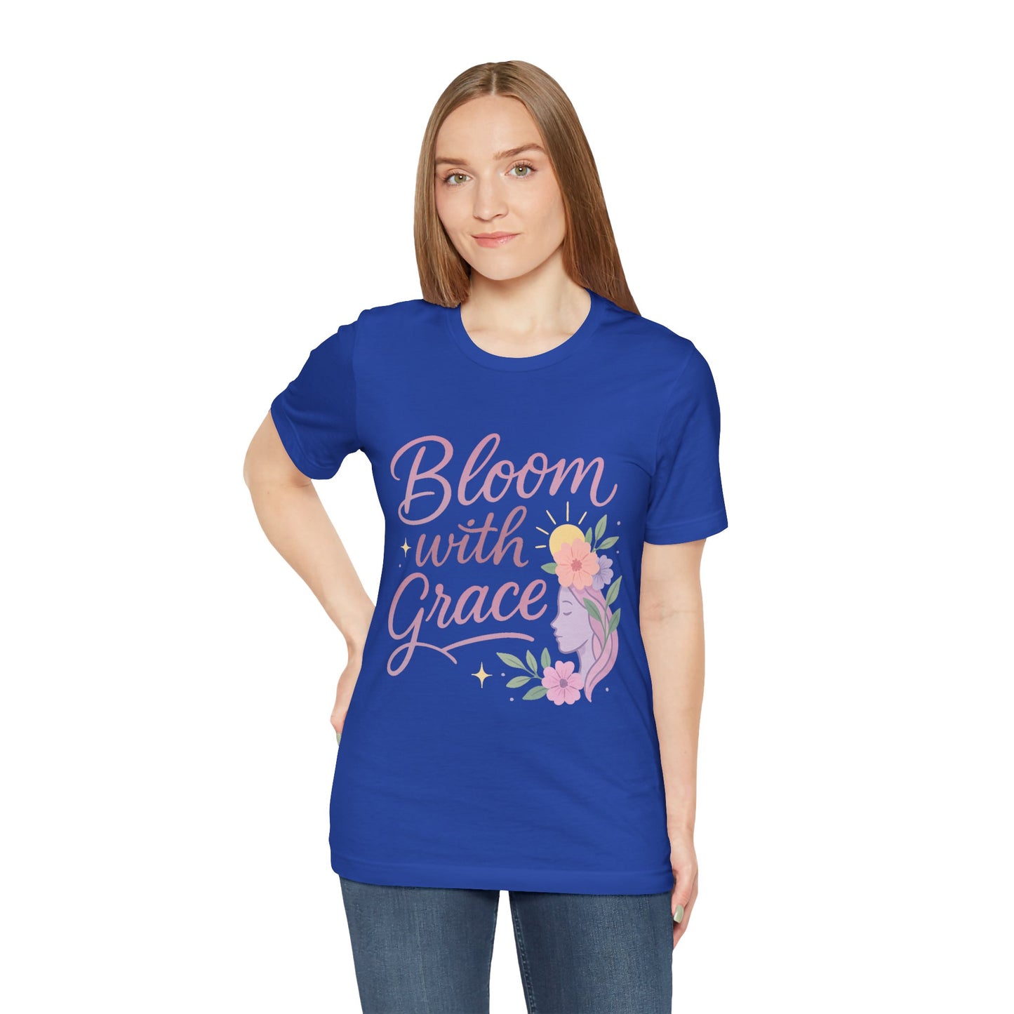 Bloom with Grace –  Unisex Jersey Short Sleeve Tee