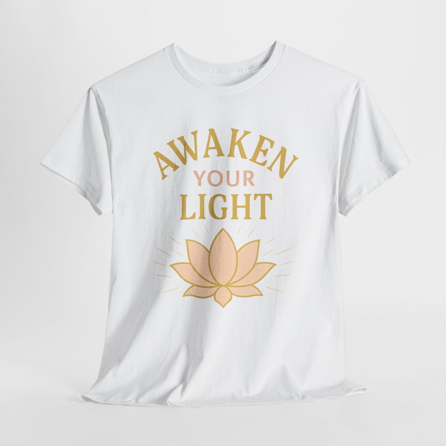 Awaken Your Light Unisex Tee - Inspirational Cotton Shirt for Mindfulness and Yoga