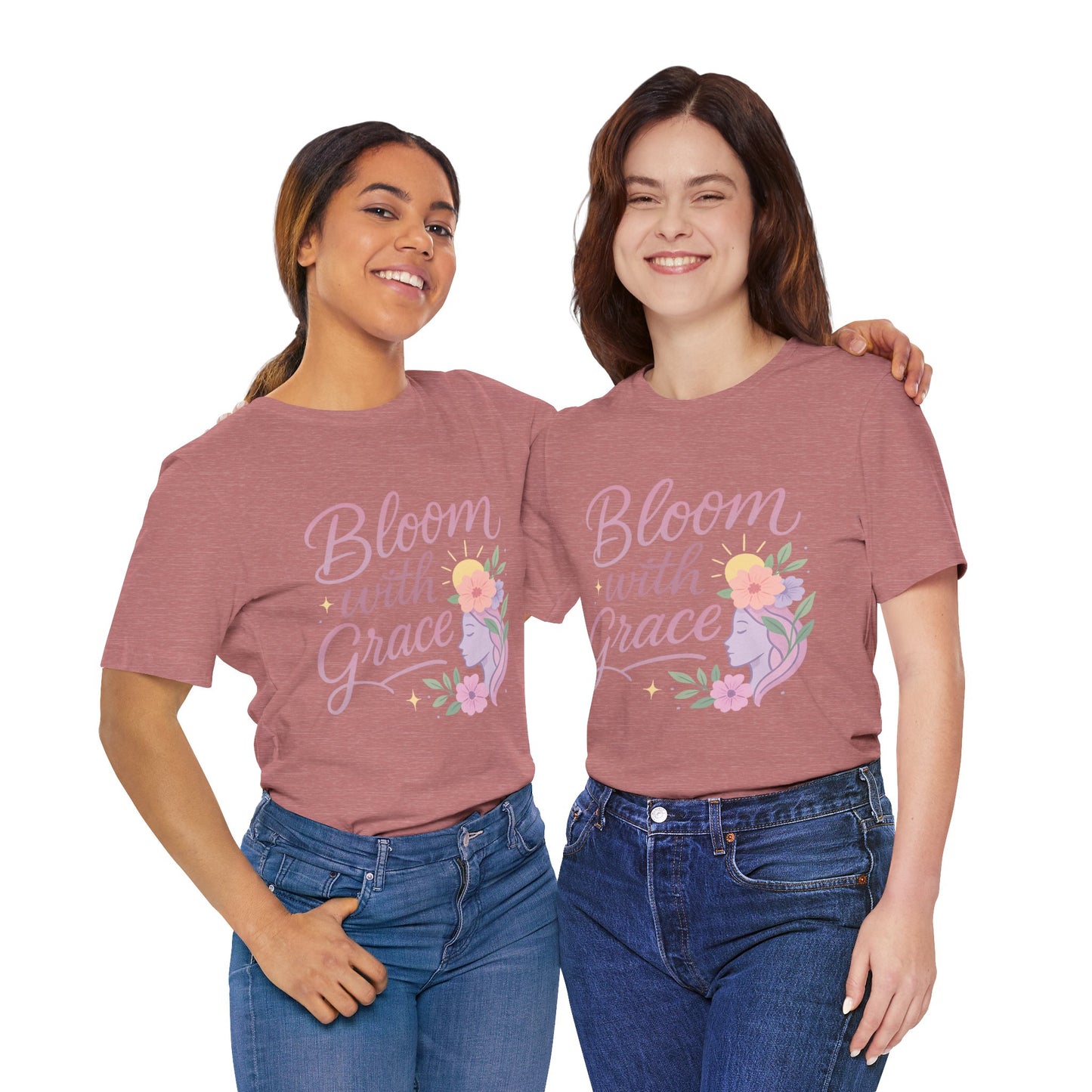 Bloom with Grace –  Unisex Jersey Short Sleeve Tee