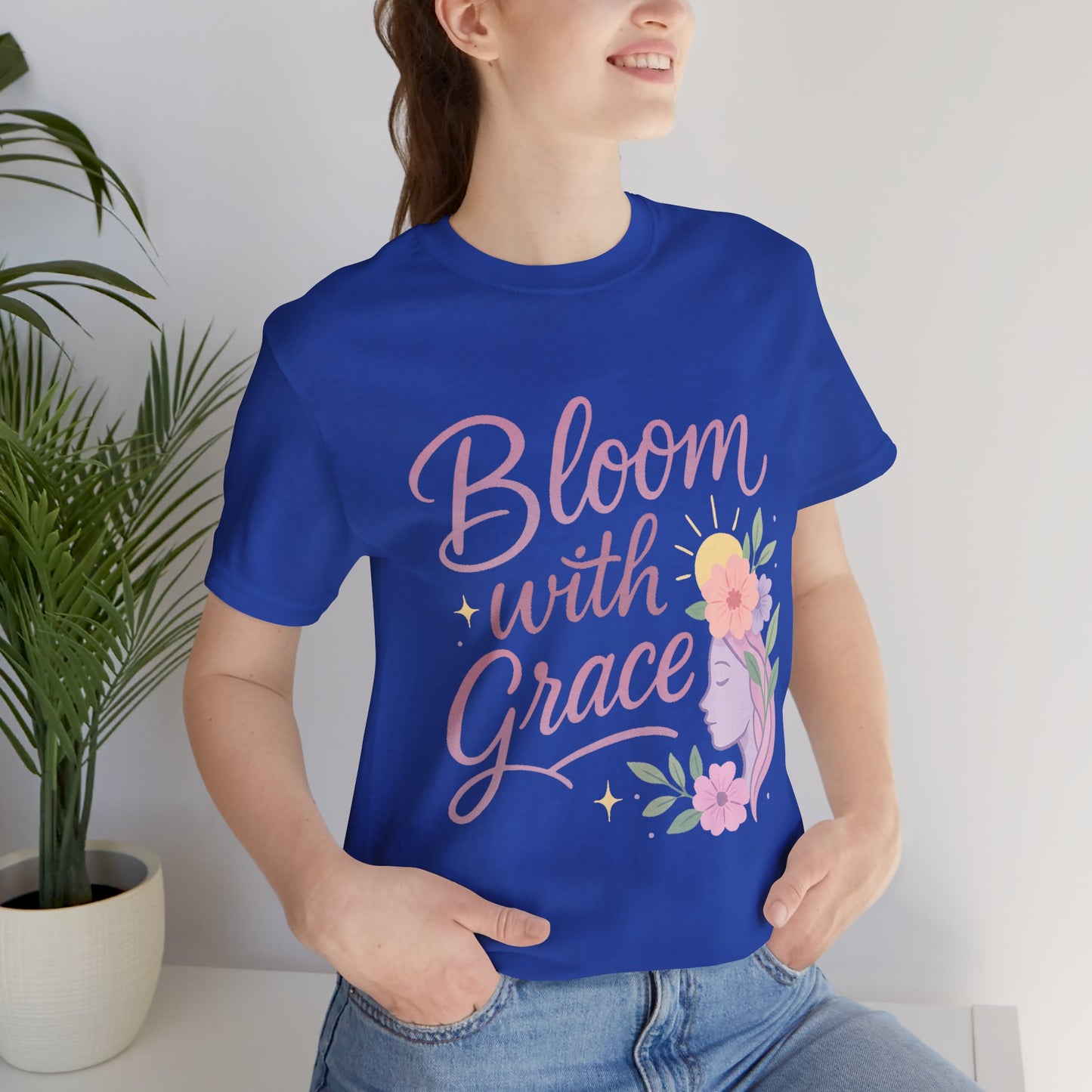 Bloom with Grace –  Unisex Jersey Short Sleeve Tee