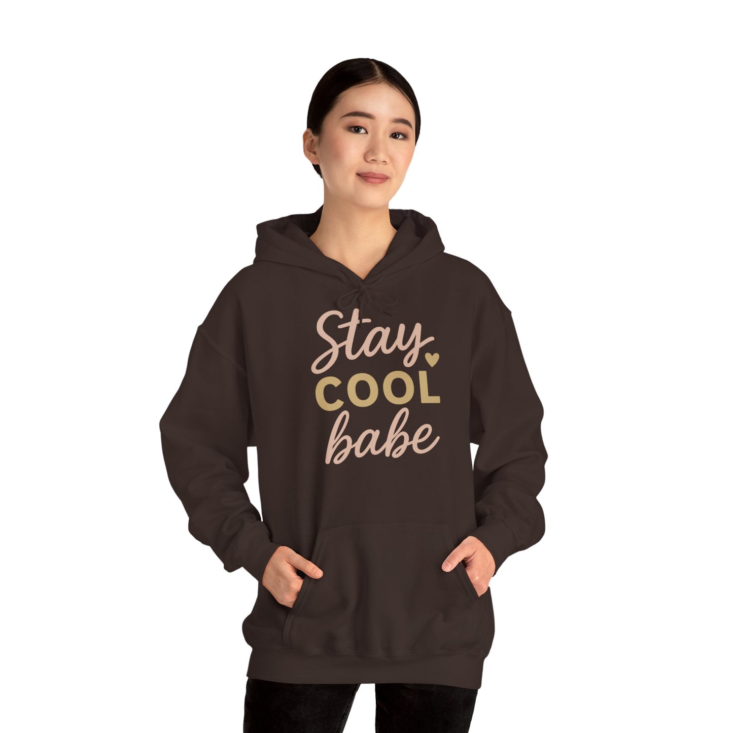 Stay Cool Babe Hoodie — Cute Pastel Graphic Pullover