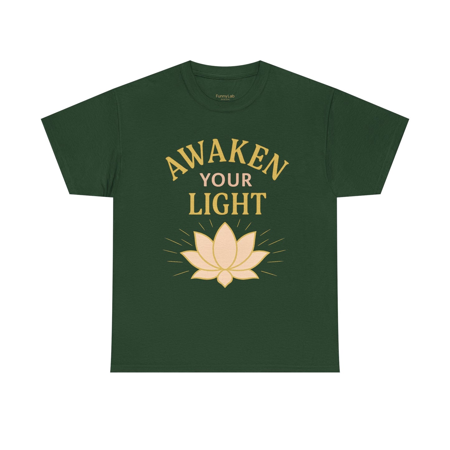 Awaken Your Light Unisex Tee - Inspirational Cotton Shirt for Mindfulness and Yoga