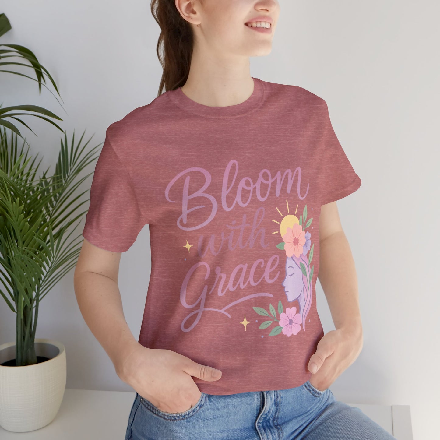 Bloom with Grace –  Unisex Jersey Short Sleeve Tee