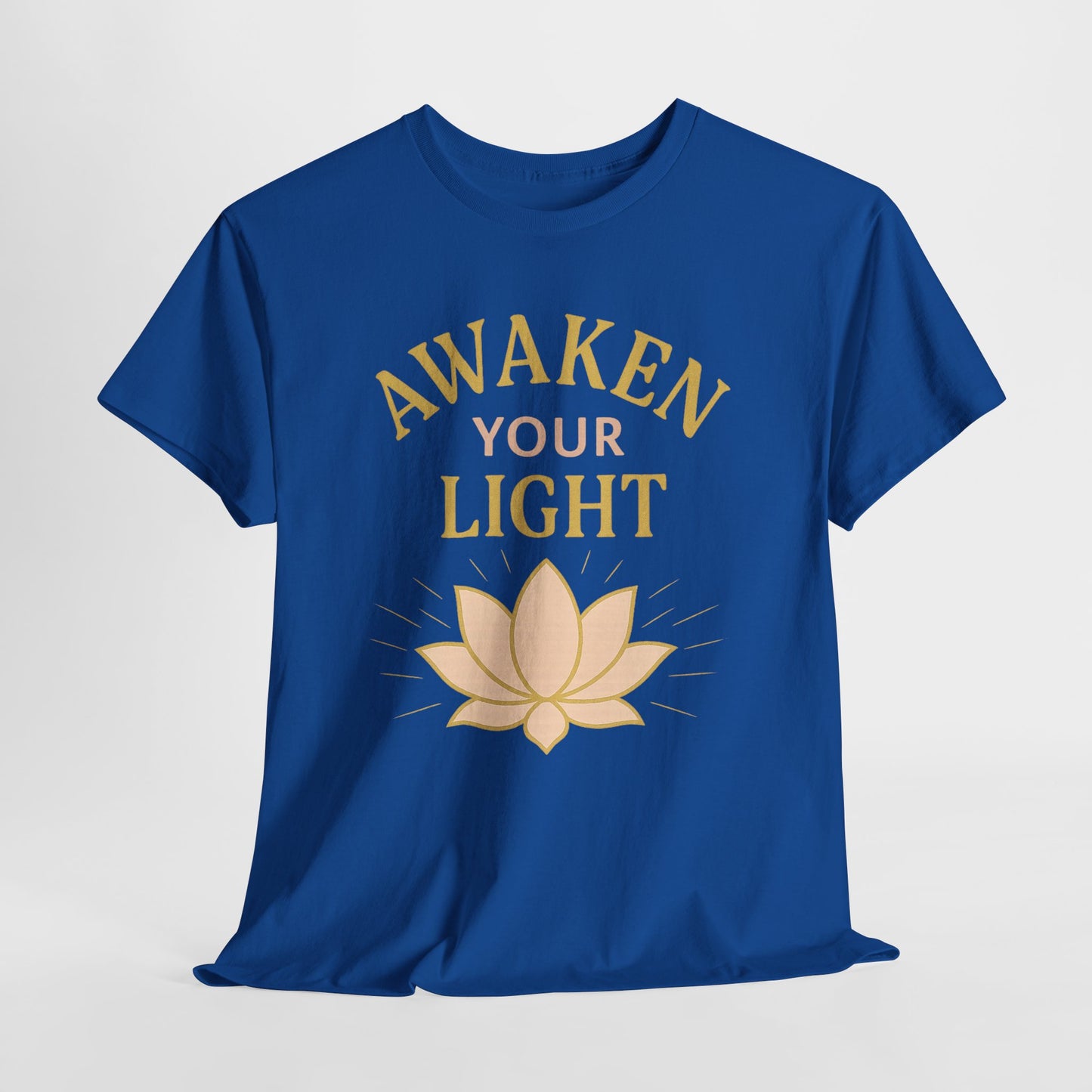 Awaken Your Light Unisex Tee - Inspirational Cotton Shirt for Mindfulness and Yoga