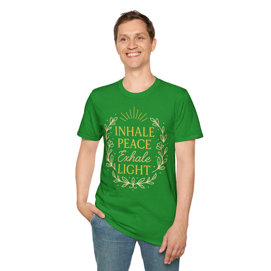 Inhale Peace Exhale Light Unisex Softstyle T-Shirt