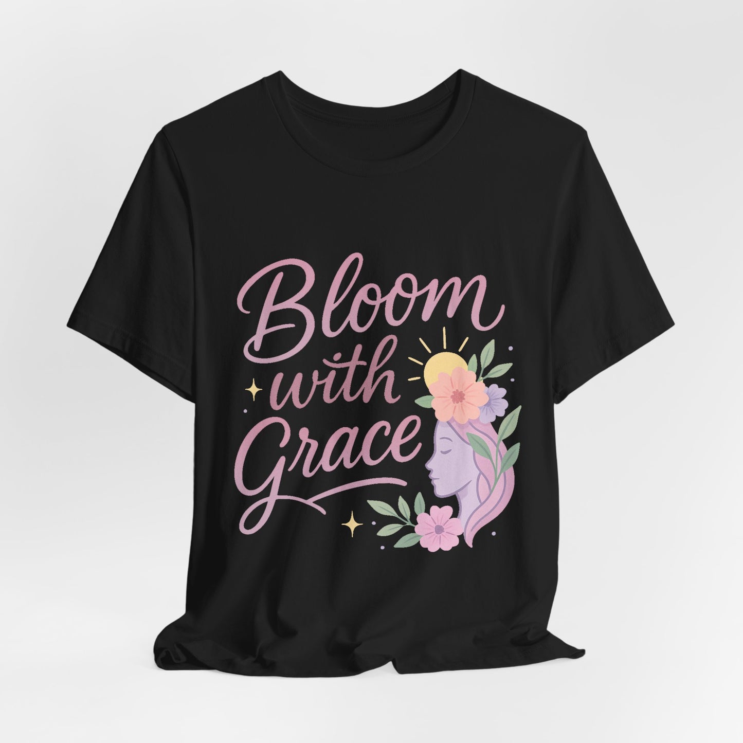 Bloom with Grace –  Unisex Jersey Short Sleeve Tee