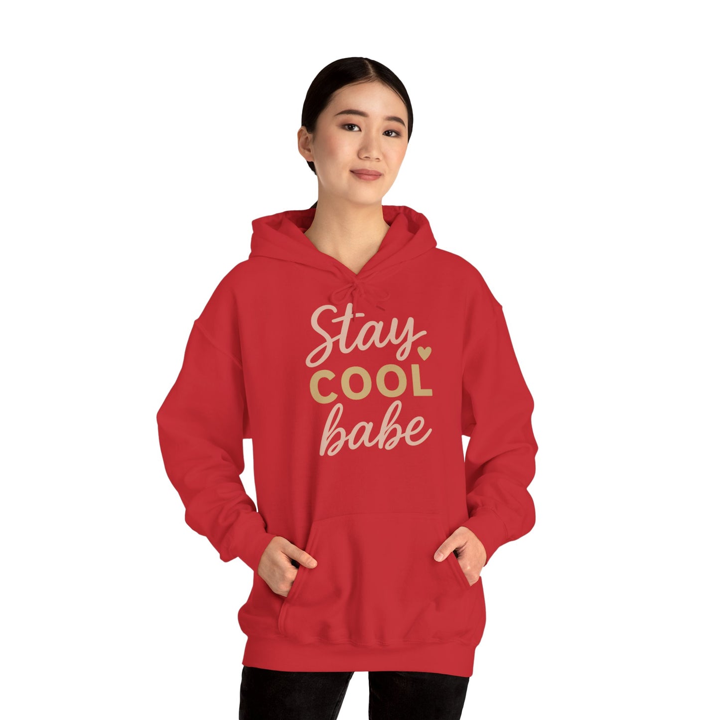 Stay Cool Babe Hoodie — Cute Pastel Graphic Pullover