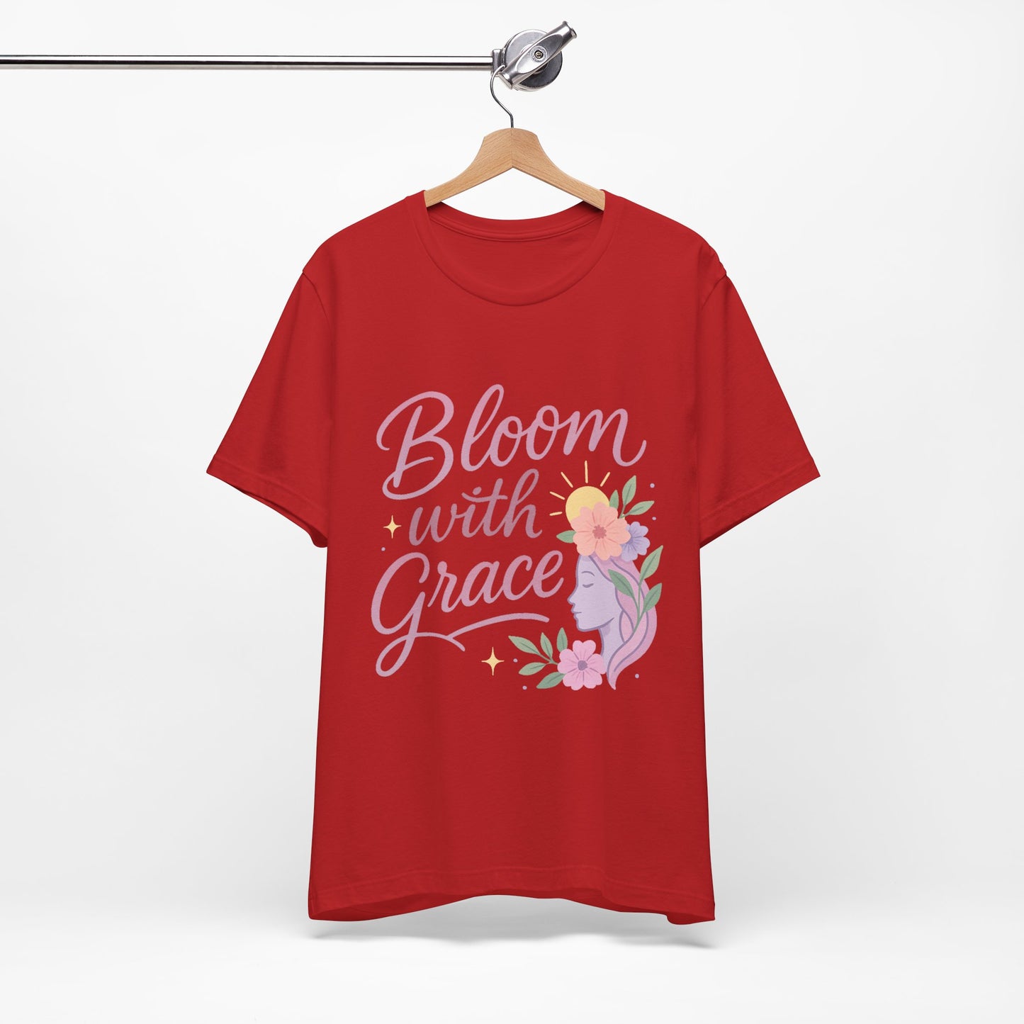 Bloom with Grace –  Unisex Jersey Short Sleeve Tee