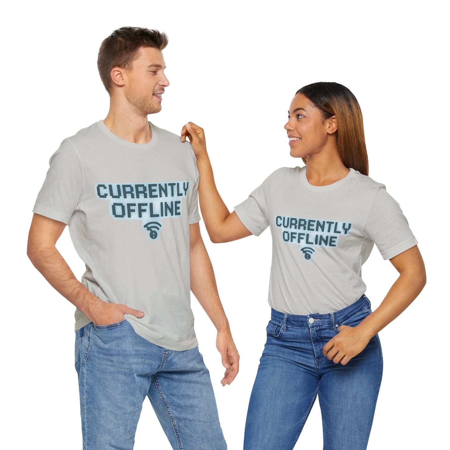 Casual Unisex Tee - Currently Offline Graphic Shirt