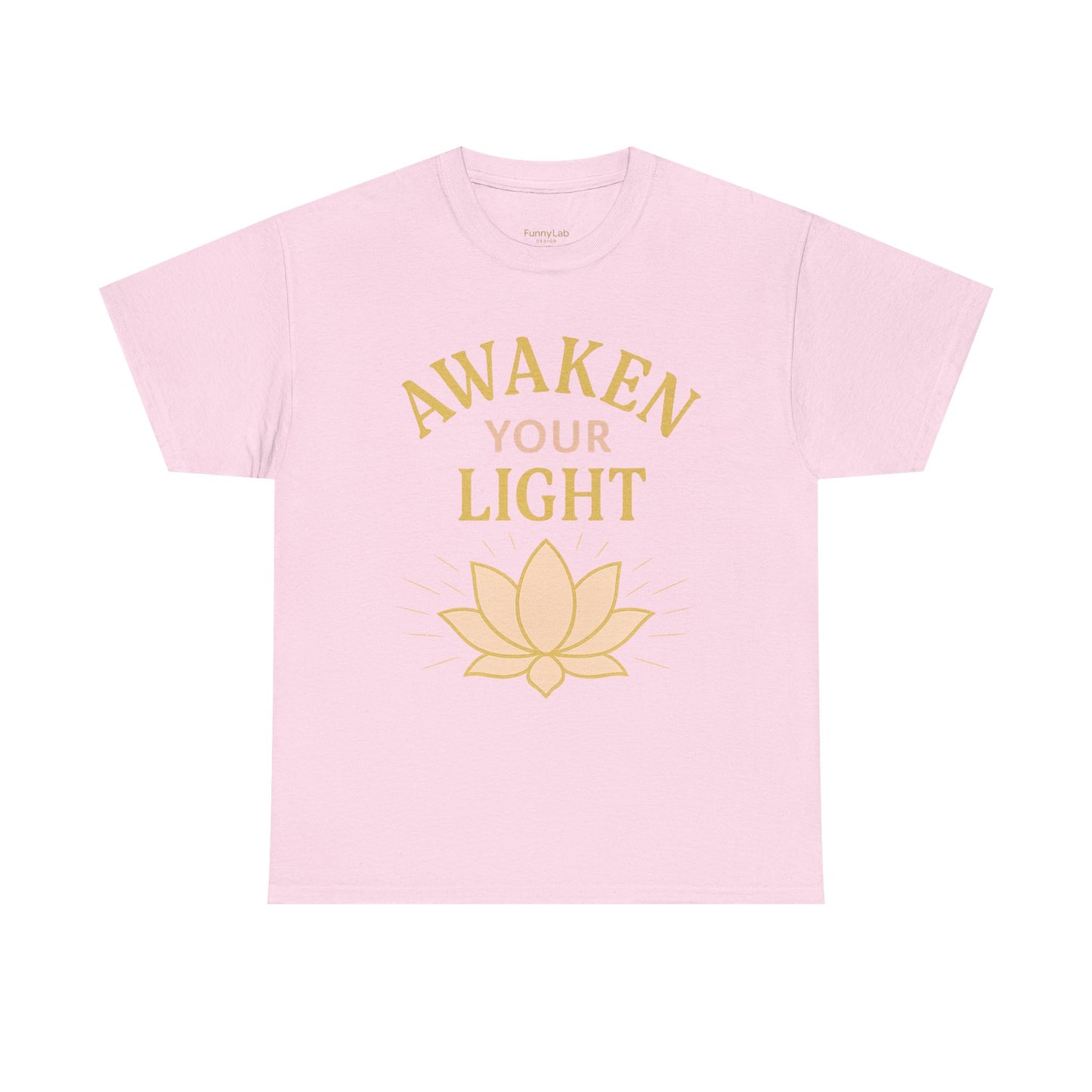 Awaken Your Light Unisex Tee - Inspirational Cotton Shirt for Mindfulness and Yoga