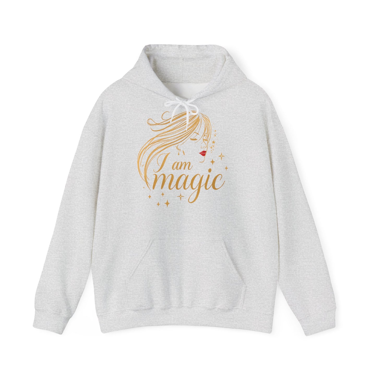 „I Am Magic“ Hoodie – Femininer Premium Kapuzenpullover mit goldener Illustration
