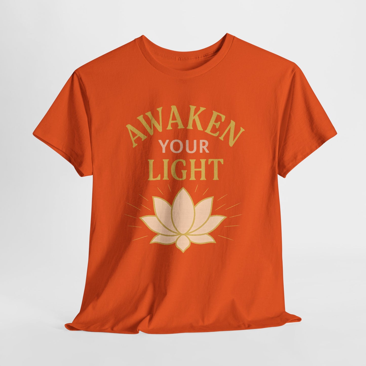 Awaken Your Light Unisex Tee - Inspirational Cotton Shirt for Mindfulness and Yoga