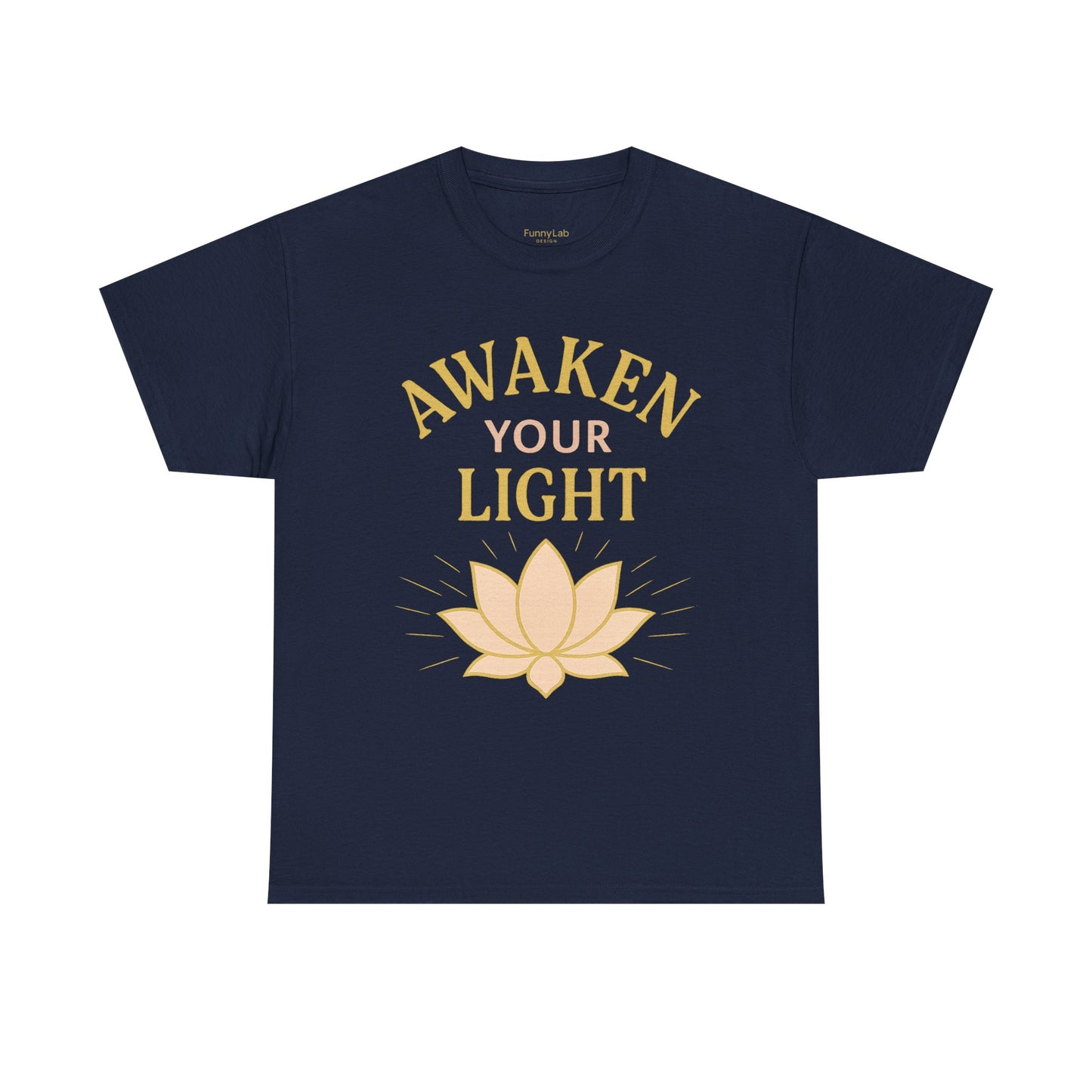 Awaken Your Light Unisex Tee - Inspirational Cotton Shirt for Mindfulness and Yoga
