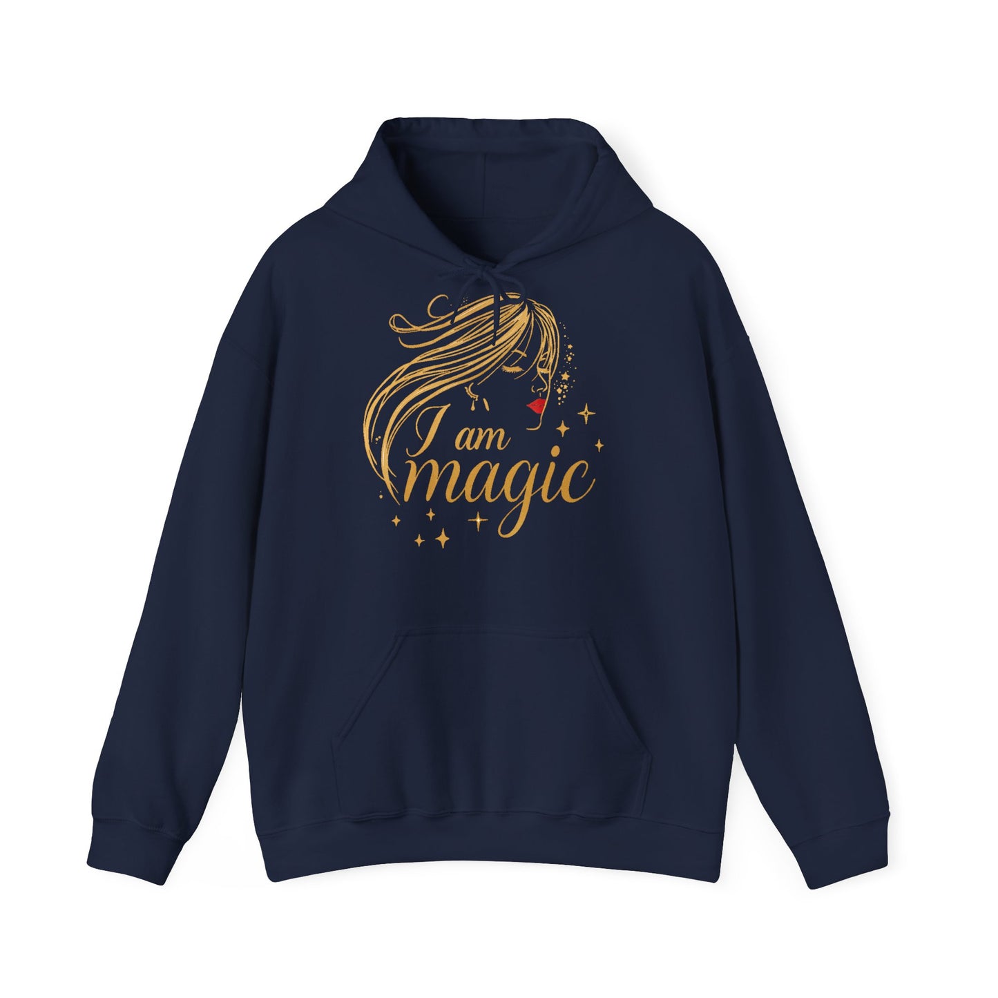 „I Am Magic“ Hoodie – Femininer Premium Kapuzenpullover mit goldener Illustration