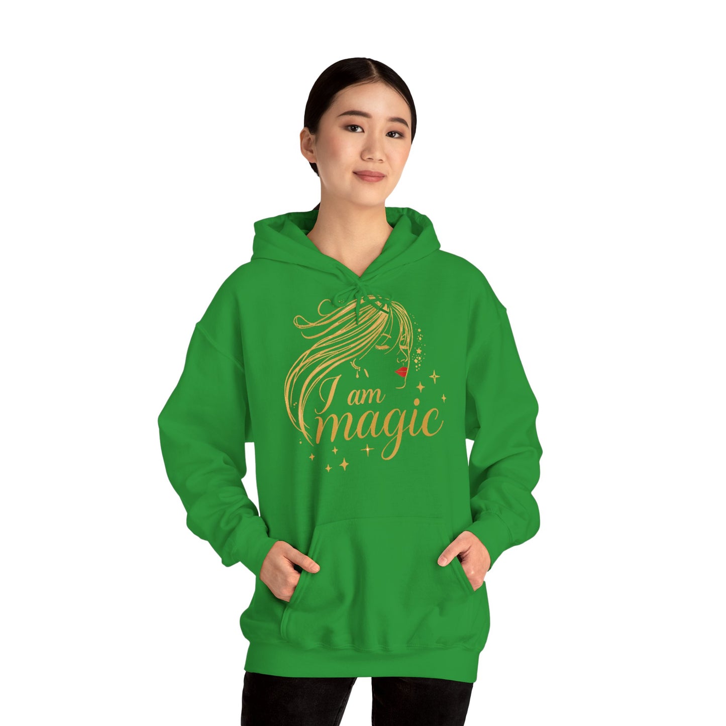 „I Am Magic“ Hoodie – Femininer Premium Kapuzenpullover mit goldener Illustration