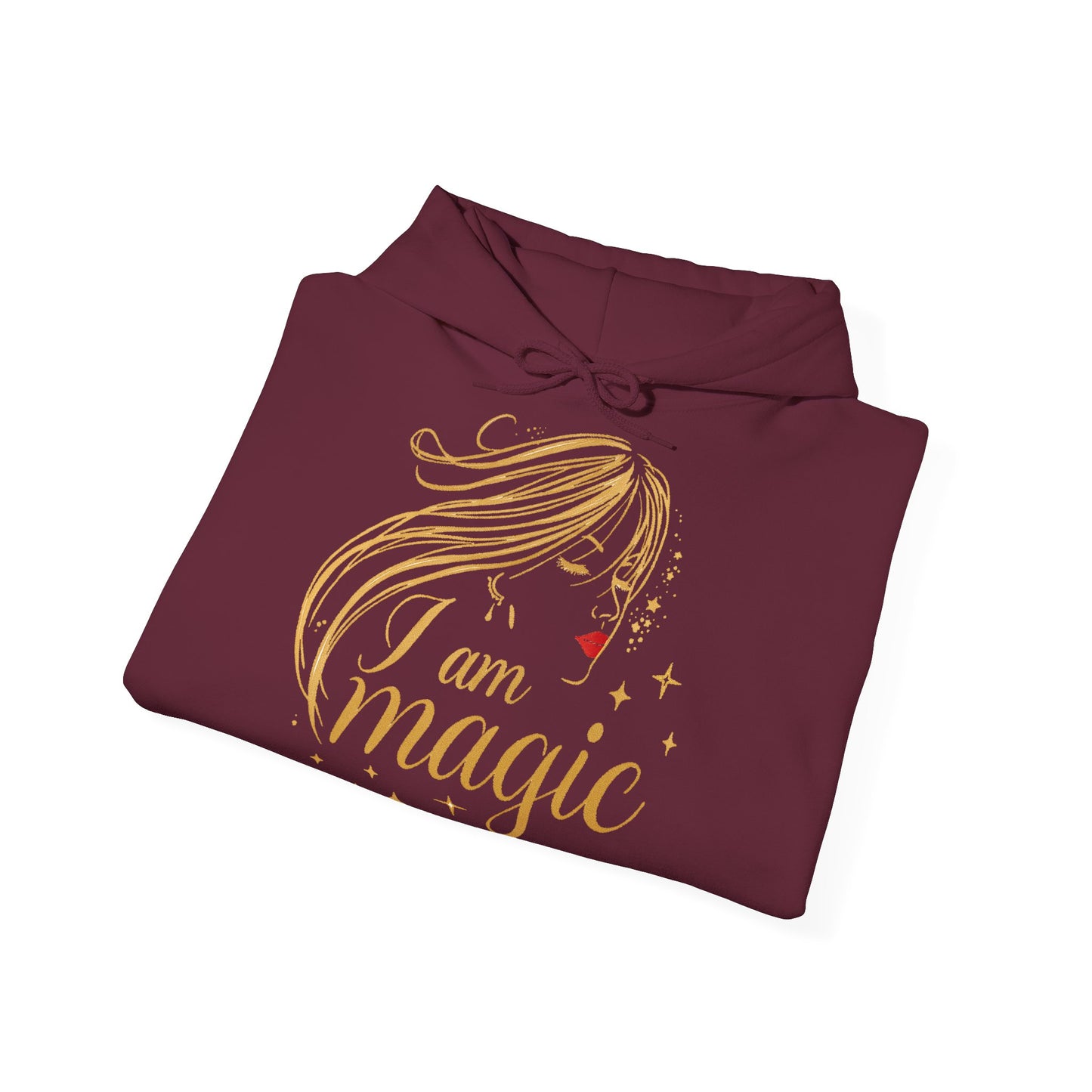 „I Am Magic“ Hoodie – Femininer Premium Kapuzenpullover mit goldener Illustration