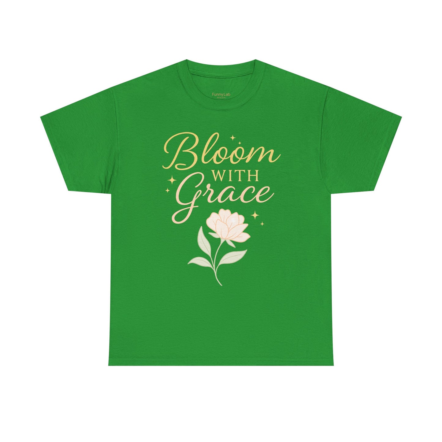 Bloom with Grace Unisex Heavy Cotton Tee - Inspirational Floral Shirt