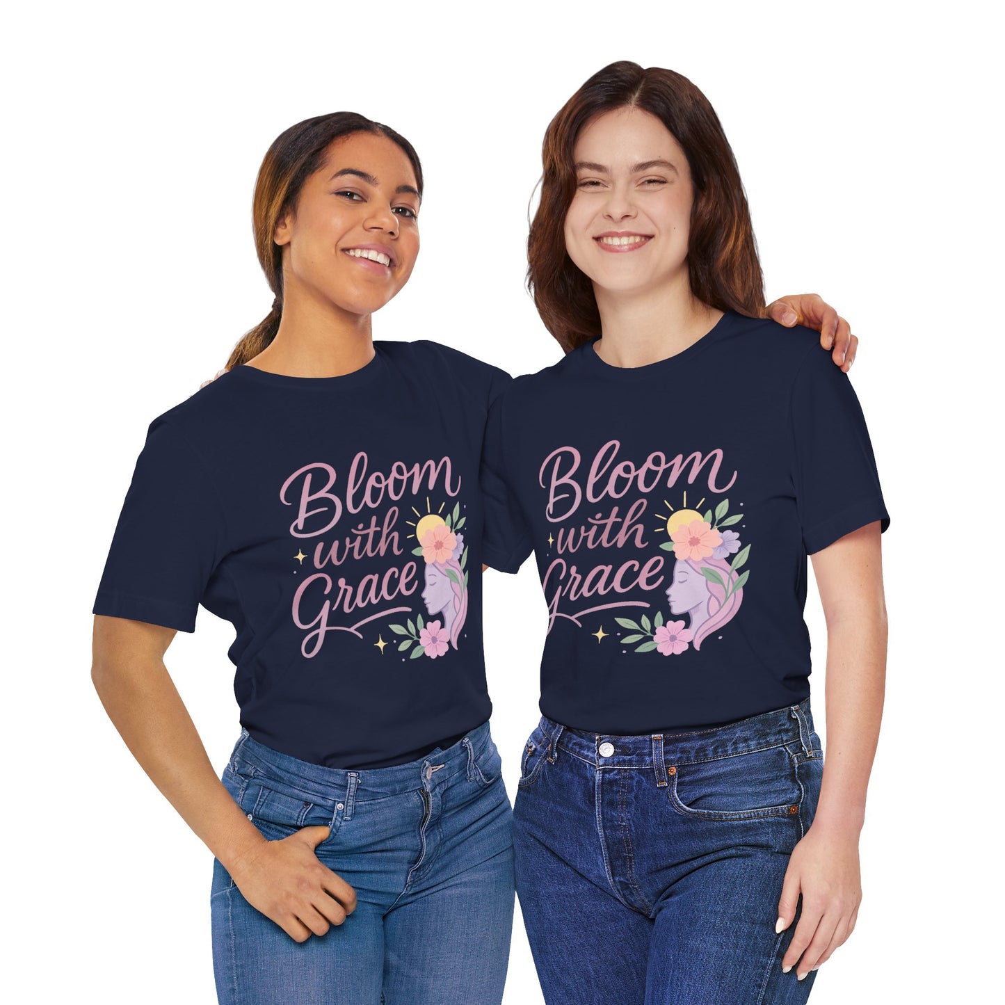 Bloom with Grace –  Unisex Jersey Short Sleeve Tee