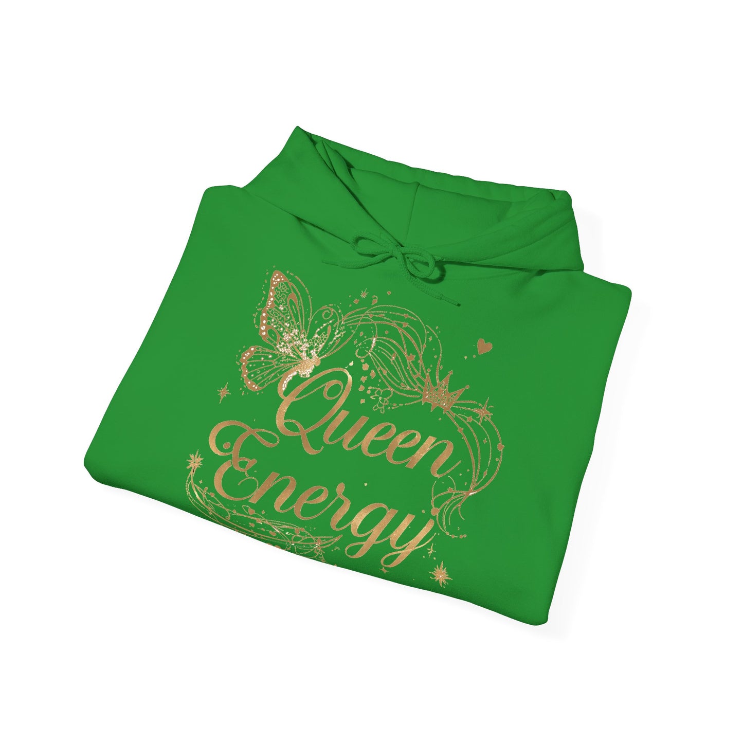 „Queen Energy“ Hoodie – Femininer Premium Kapuzenpullover mit Schmetterling & Sternen
