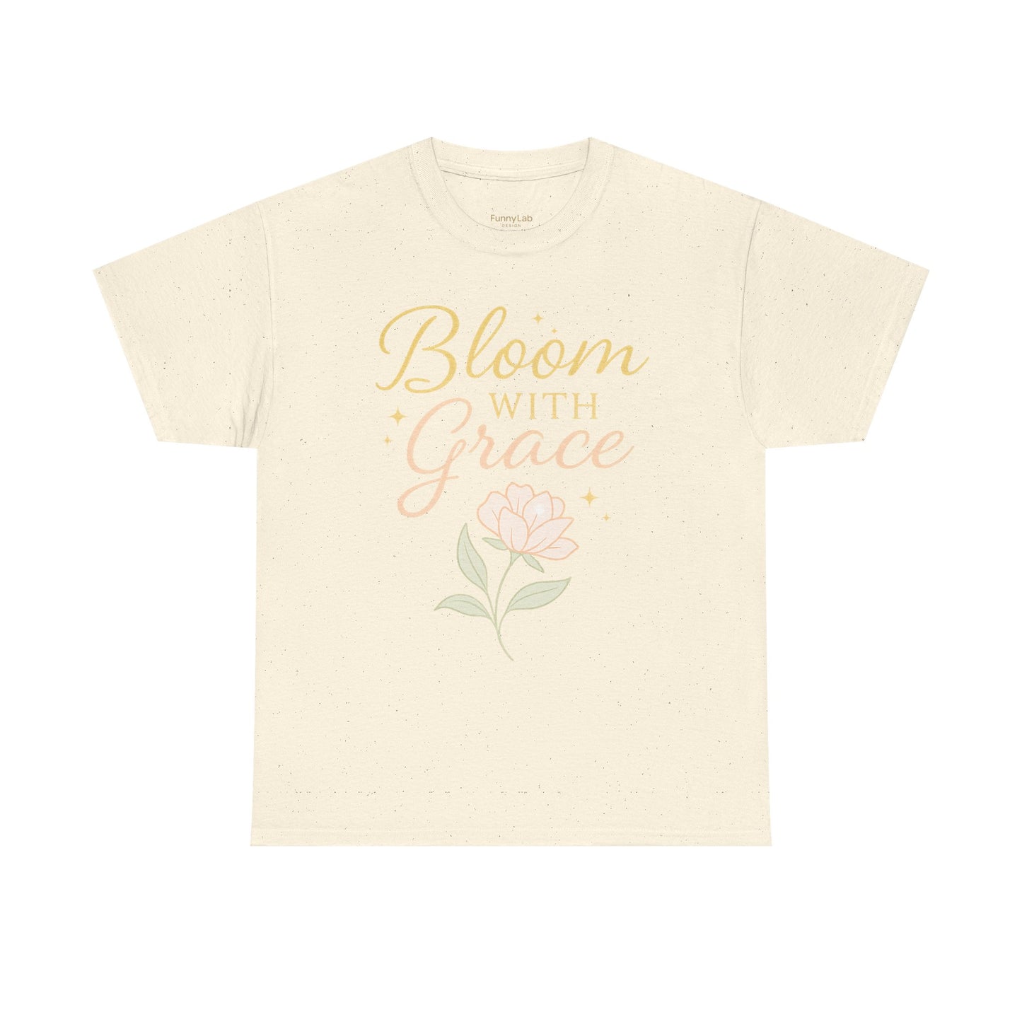 Bloom with Grace Unisex Heavy Cotton Tee - Inspirational Floral Shirt