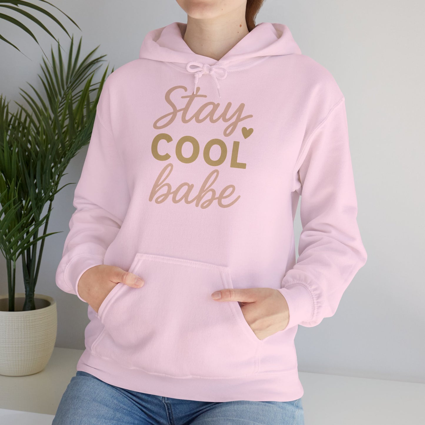 Stay Cool Babe Hoodie — Cute Pastel Graphic Pullover