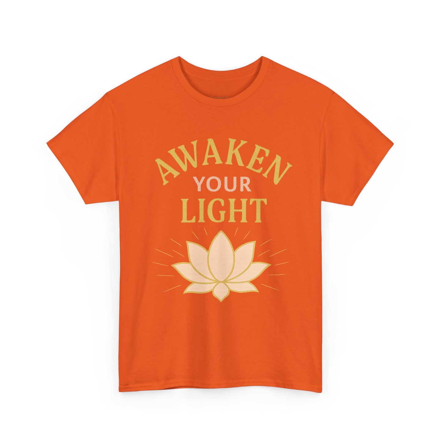 Awaken Your Light Unisex Tee - Inspirational Cotton Shirt for Mindfulness and Yoga