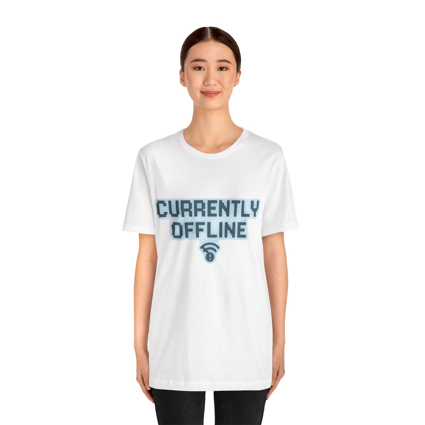 Casual Unisex Tee - Currently Offline Graphic Shirt