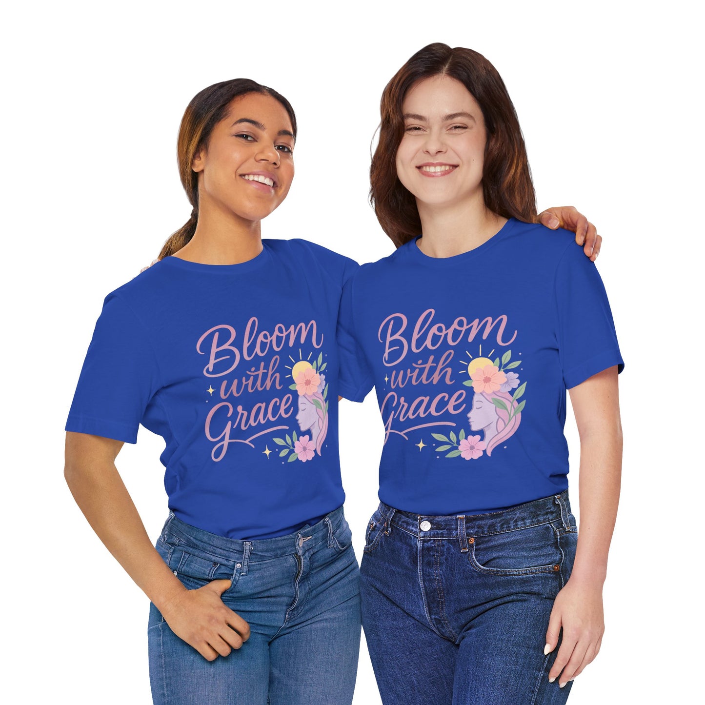 Bloom with Grace –  Unisex Jersey Short Sleeve Tee