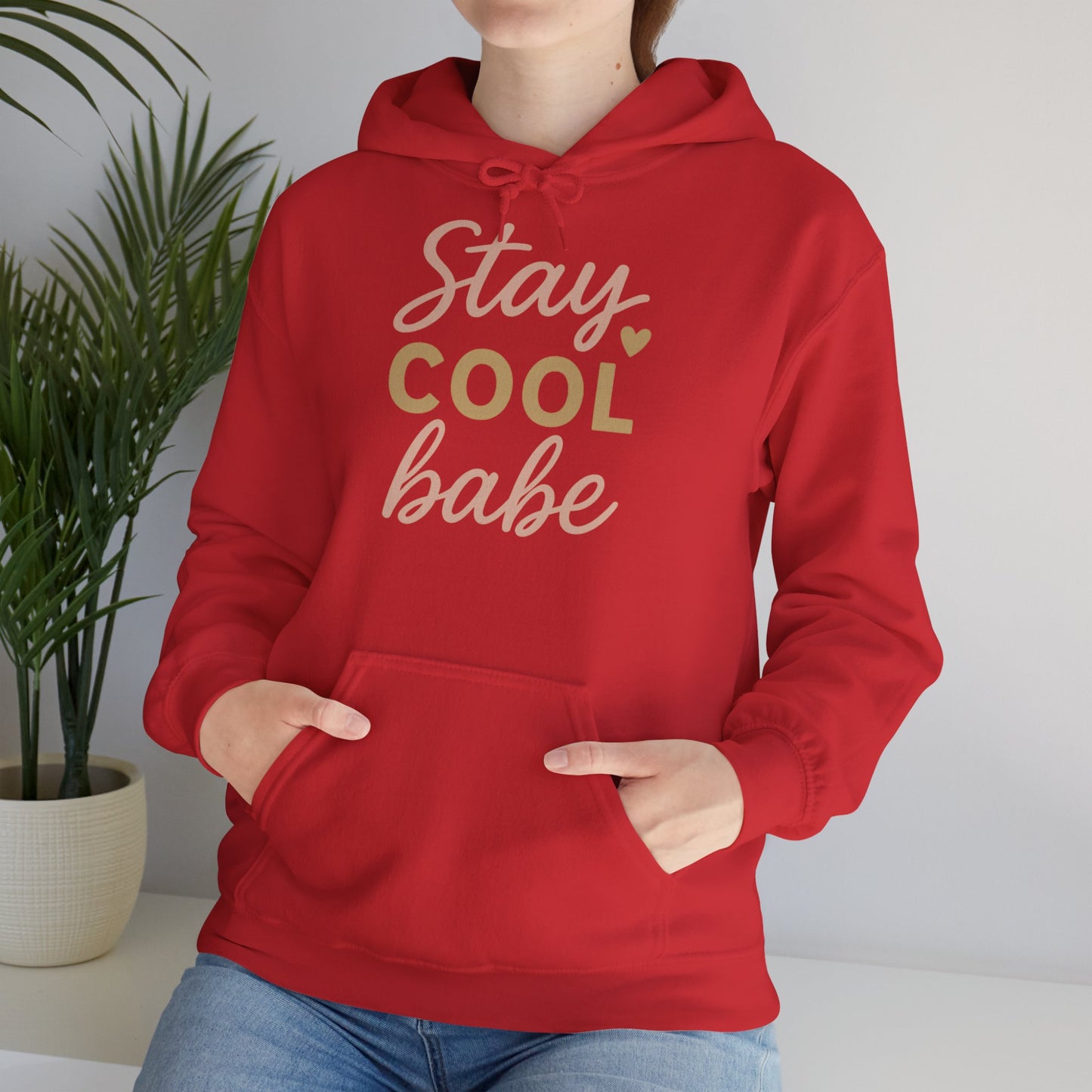 Stay Cool Babe Hoodie — Cute Pastel Graphic Pullover