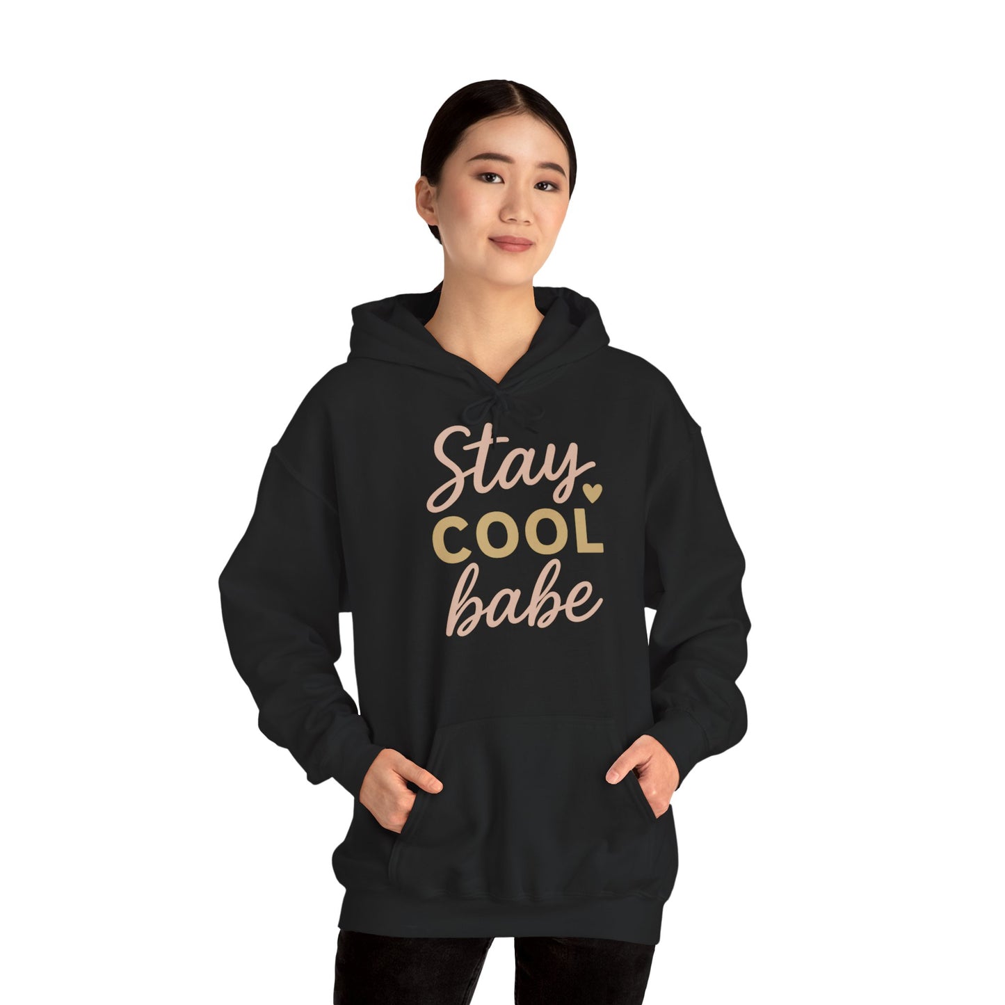 Stay Cool Babe Hoodie — Cute Pastel Graphic Pullover