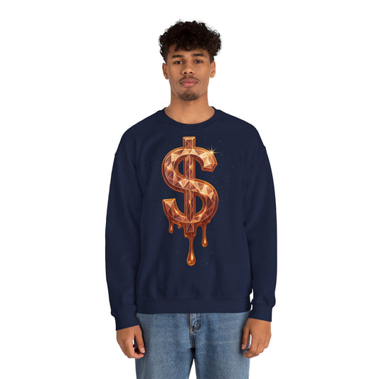 Dripping Gold Dollar Sign Crewneck Sweatshirt