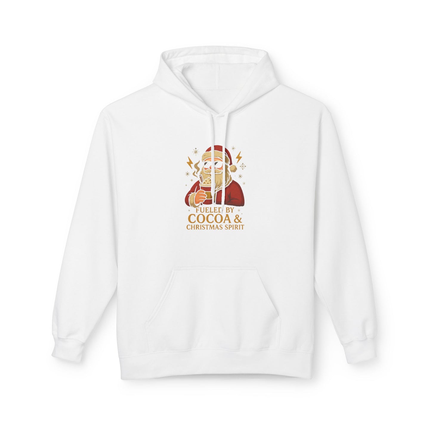 Christmas Cocoa Hoodie - 'Believe in Cocoa & Christmas Spirit' Festive Santa Sweatshirt