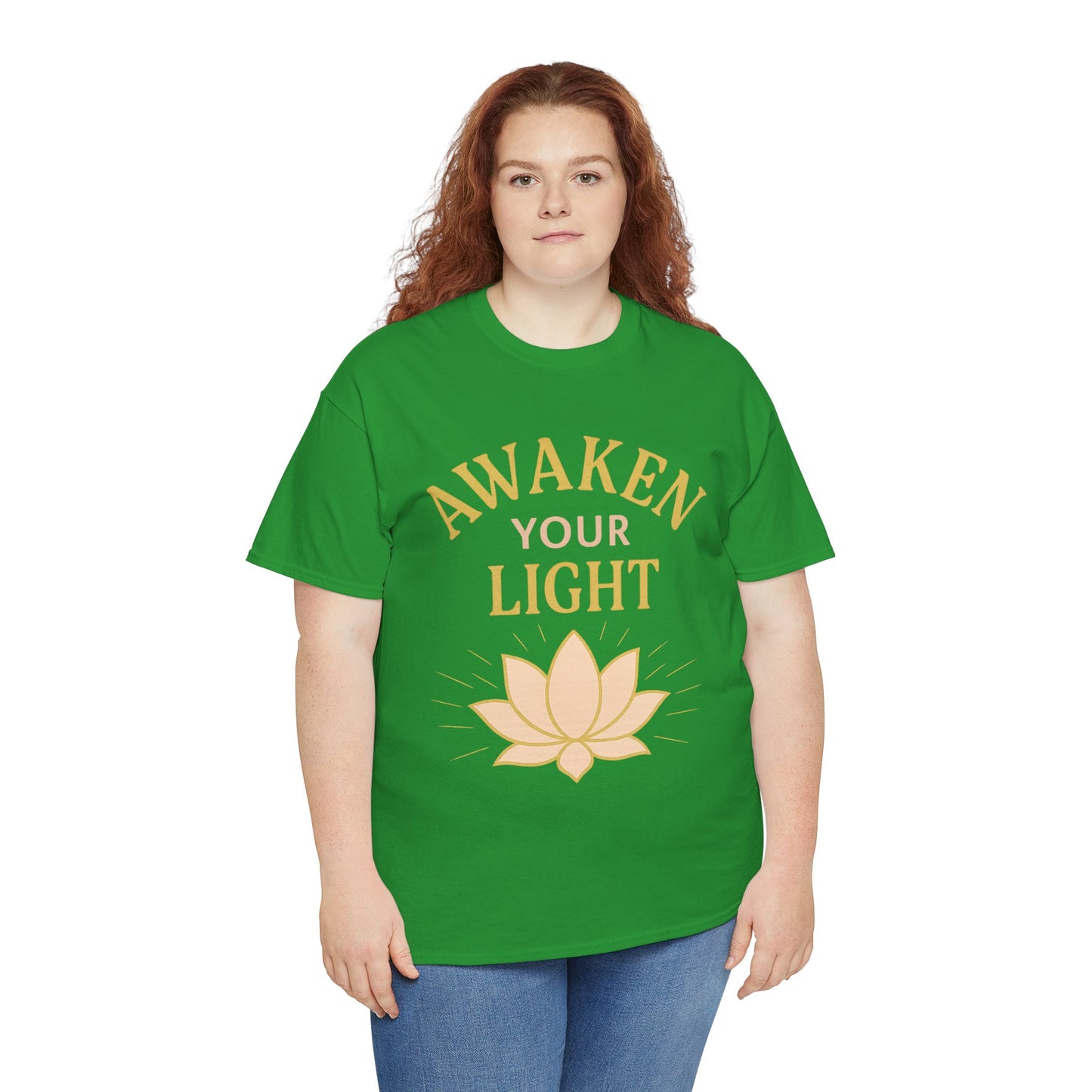 Awaken Your Light Unisex Tee - Inspirational Cotton Shirt for Mindfulness and Yoga