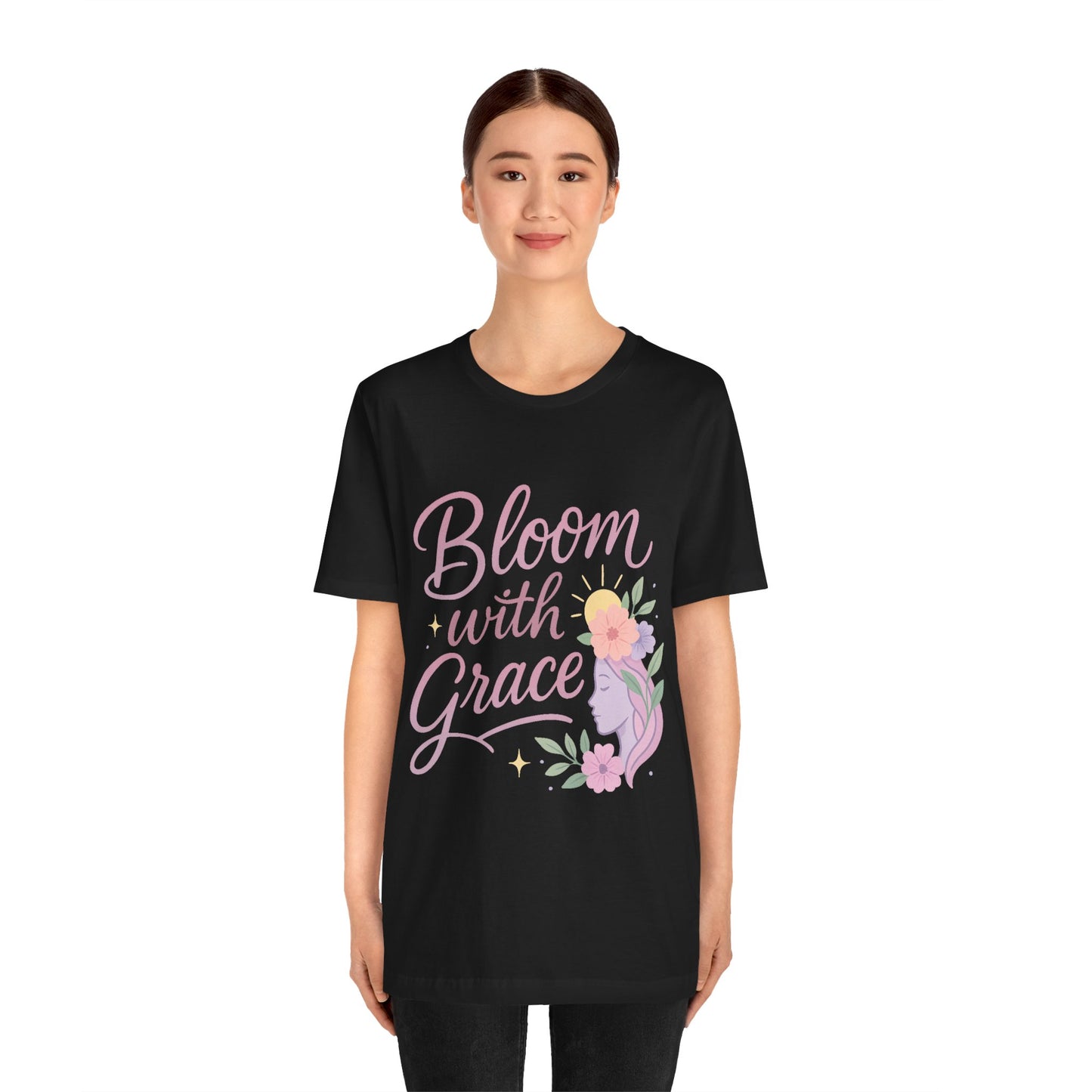 Bloom with Grace –  Unisex Jersey Short Sleeve Tee