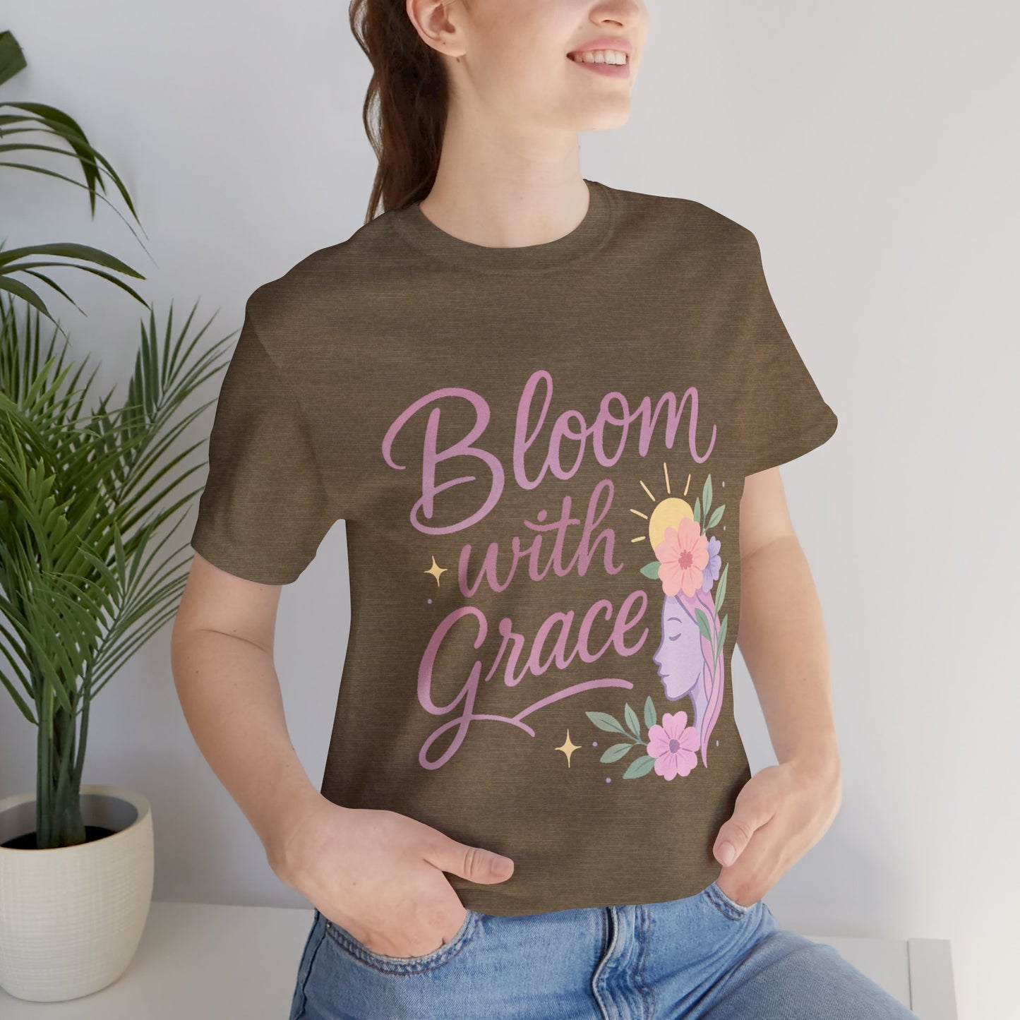 Bloom with Grace –  Unisex Jersey Short Sleeve Tee