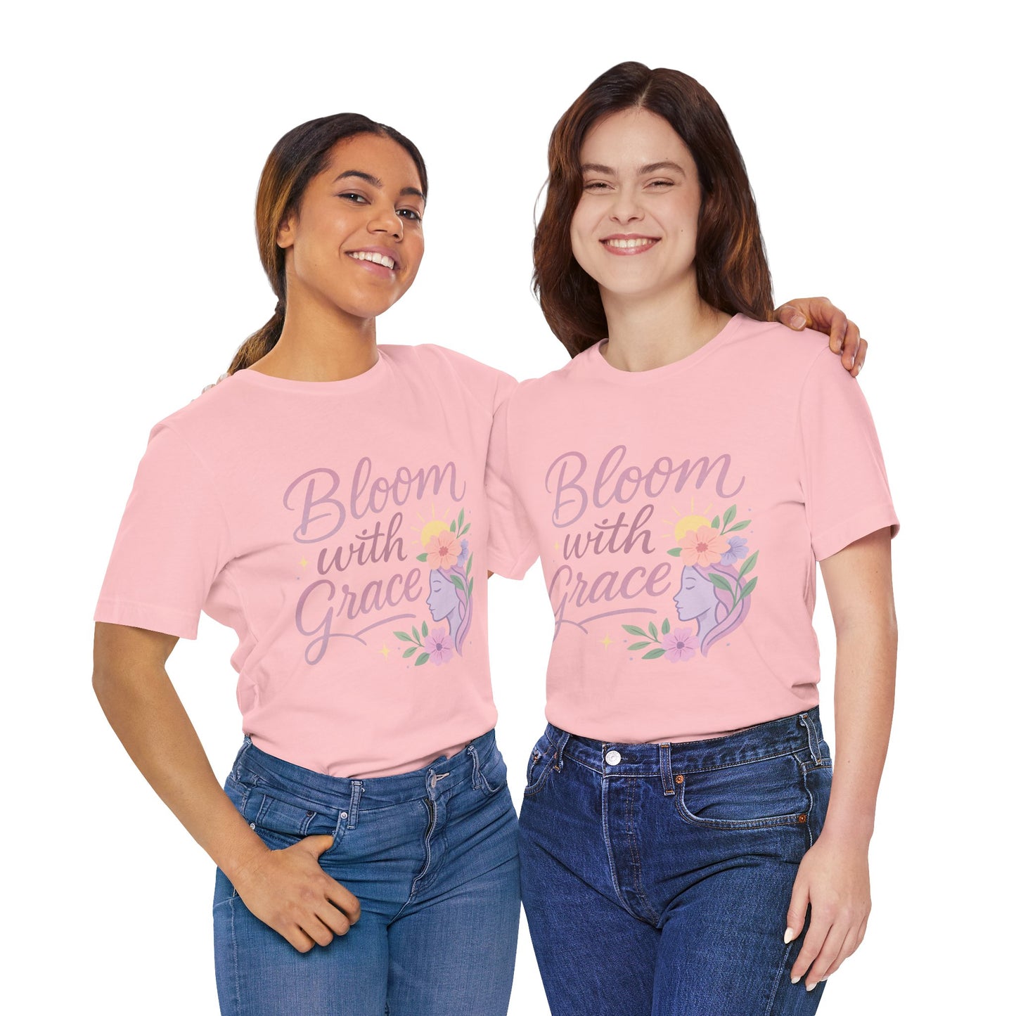 Bloom with Grace –  Unisex Jersey Short Sleeve Tee