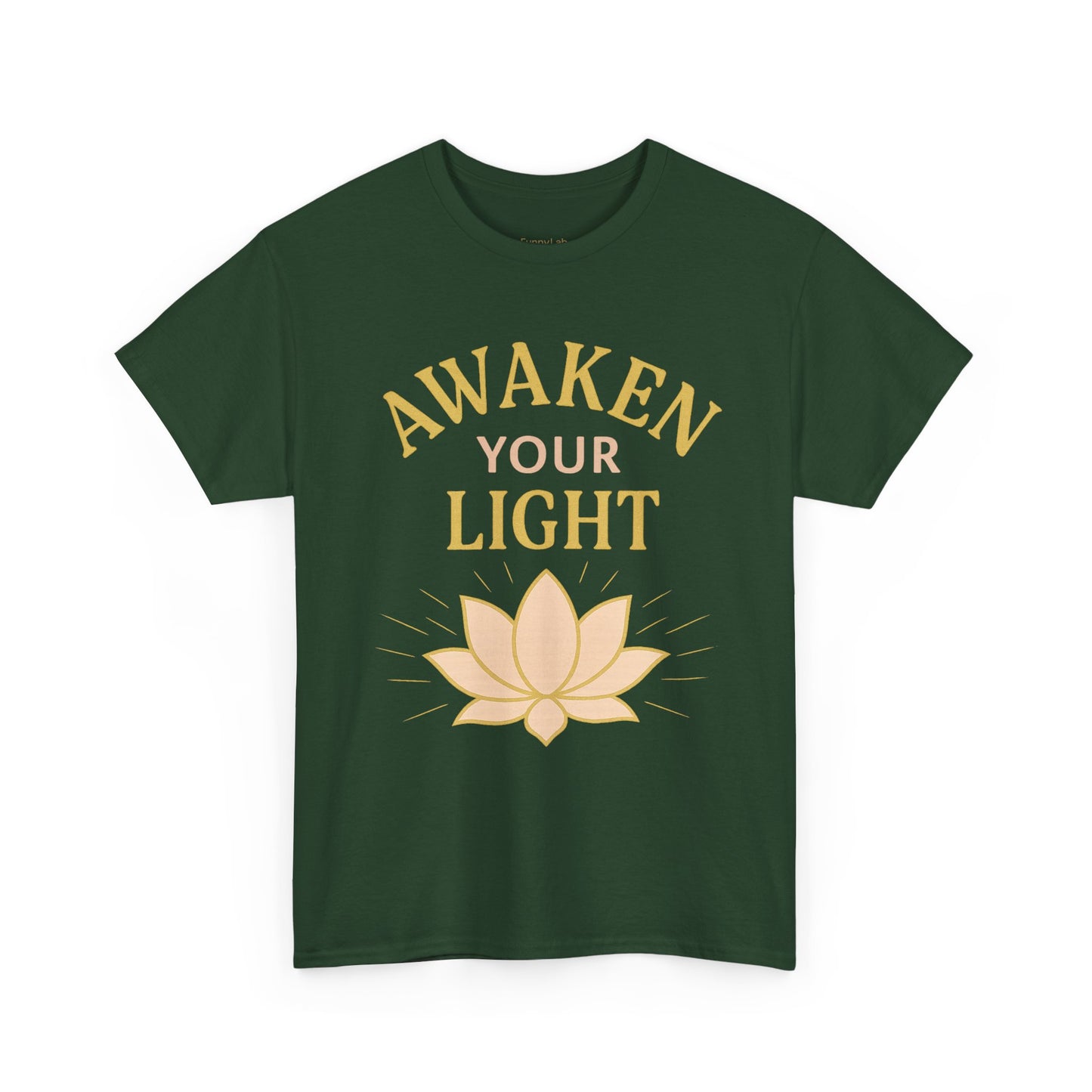 Awaken Your Light Unisex Tee - Inspirational Cotton Shirt for Mindfulness and Yoga