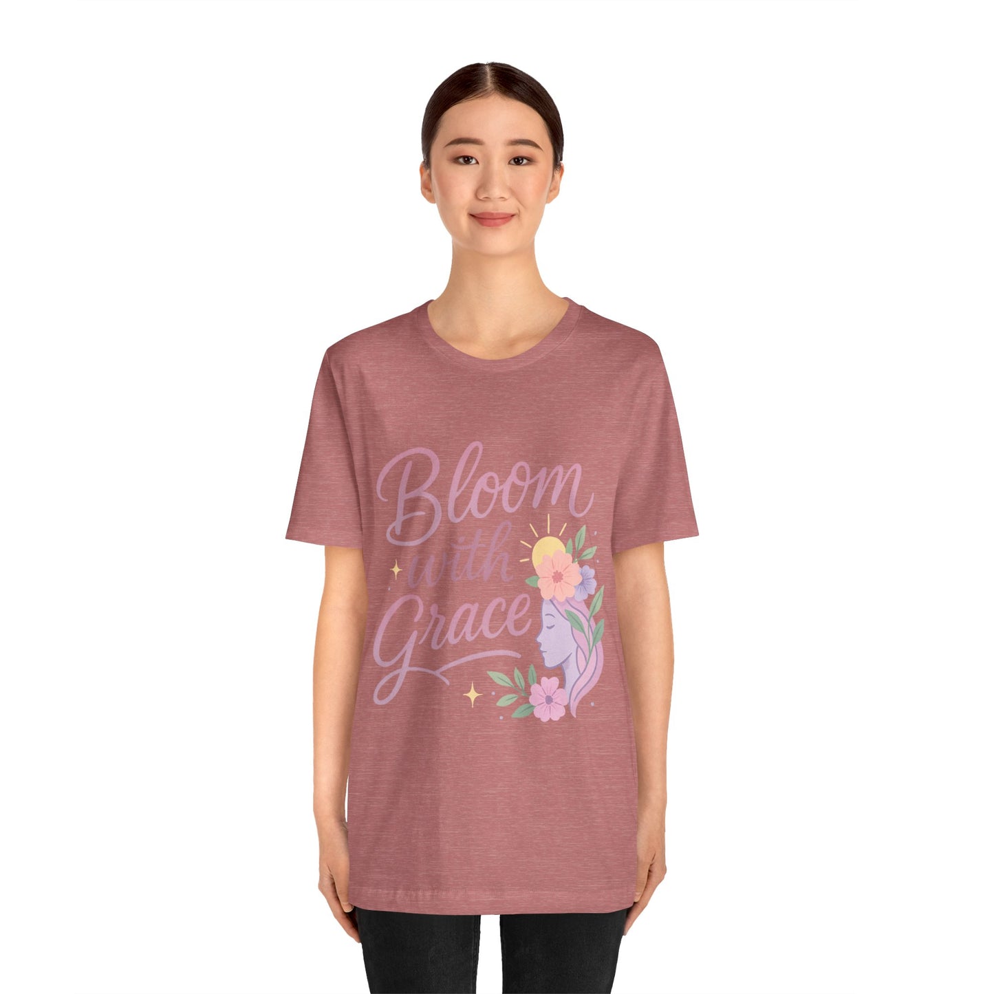 Bloom with Grace –  Unisex Jersey Short Sleeve Tee