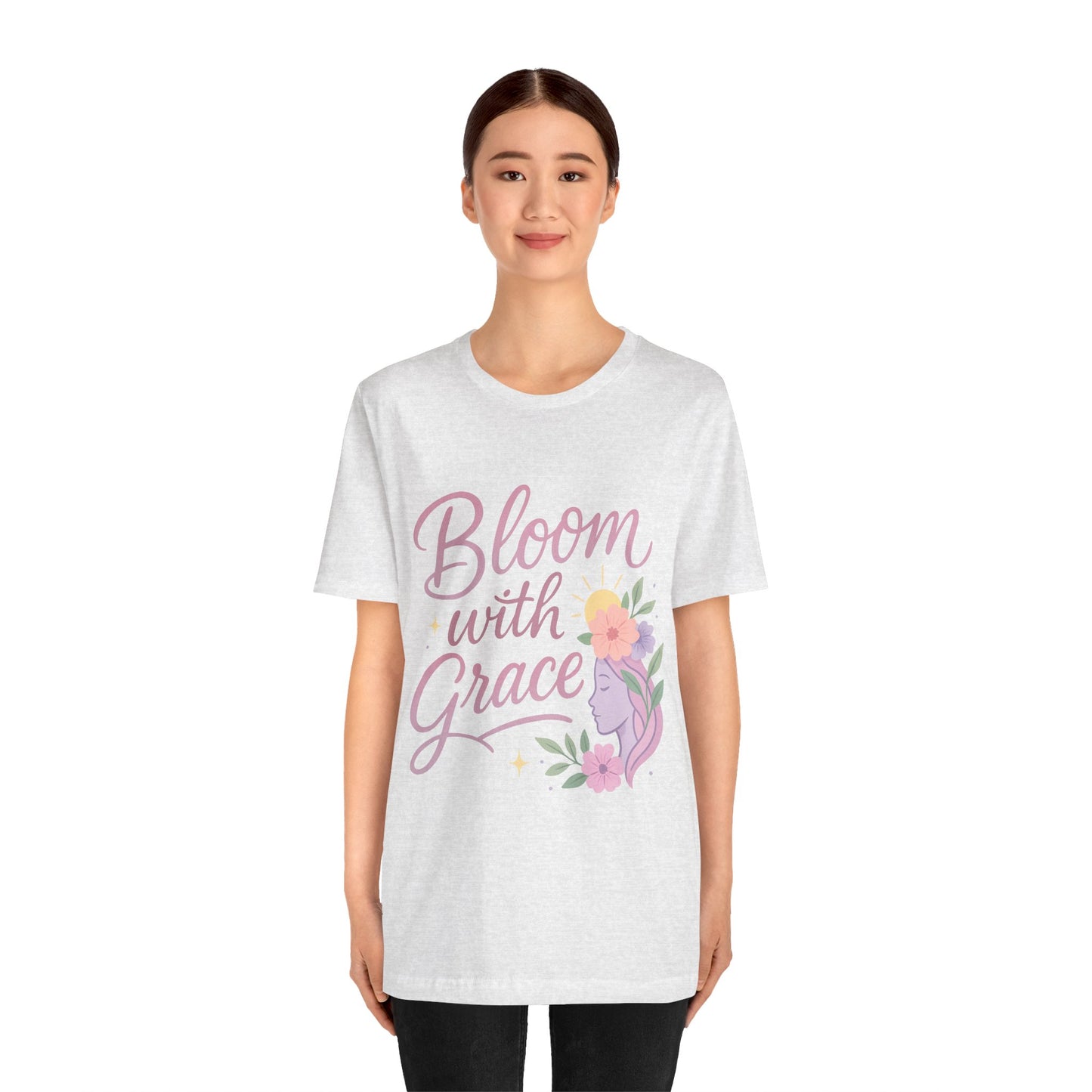 Bloom with Grace –  Unisex Jersey Short Sleeve Tee
