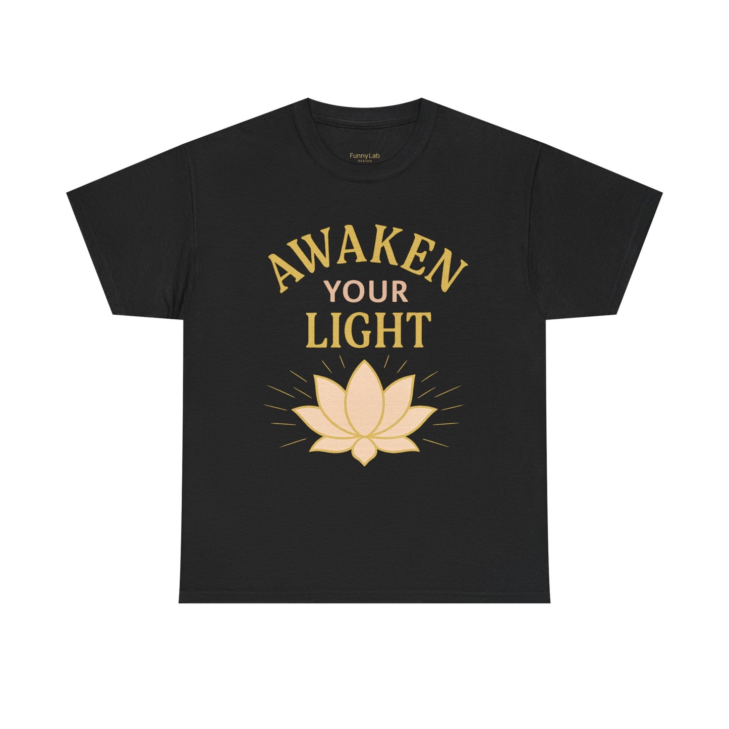 Awaken Your Light Unisex Tee - Inspirational Cotton Shirt for Mindfulness and Yoga