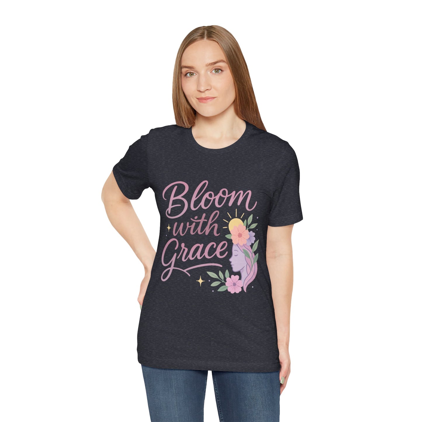 Bloom with Grace –  Unisex Jersey Short Sleeve Tee