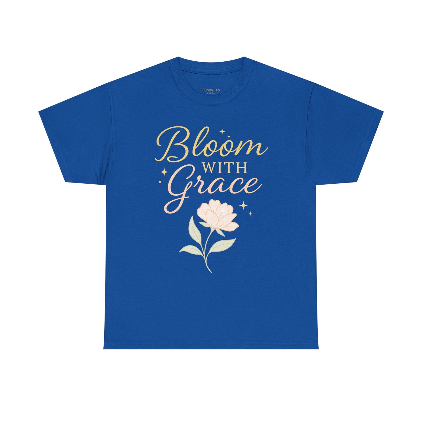 Bloom with Grace Unisex Heavy Cotton Tee - Inspirational Floral Shirt