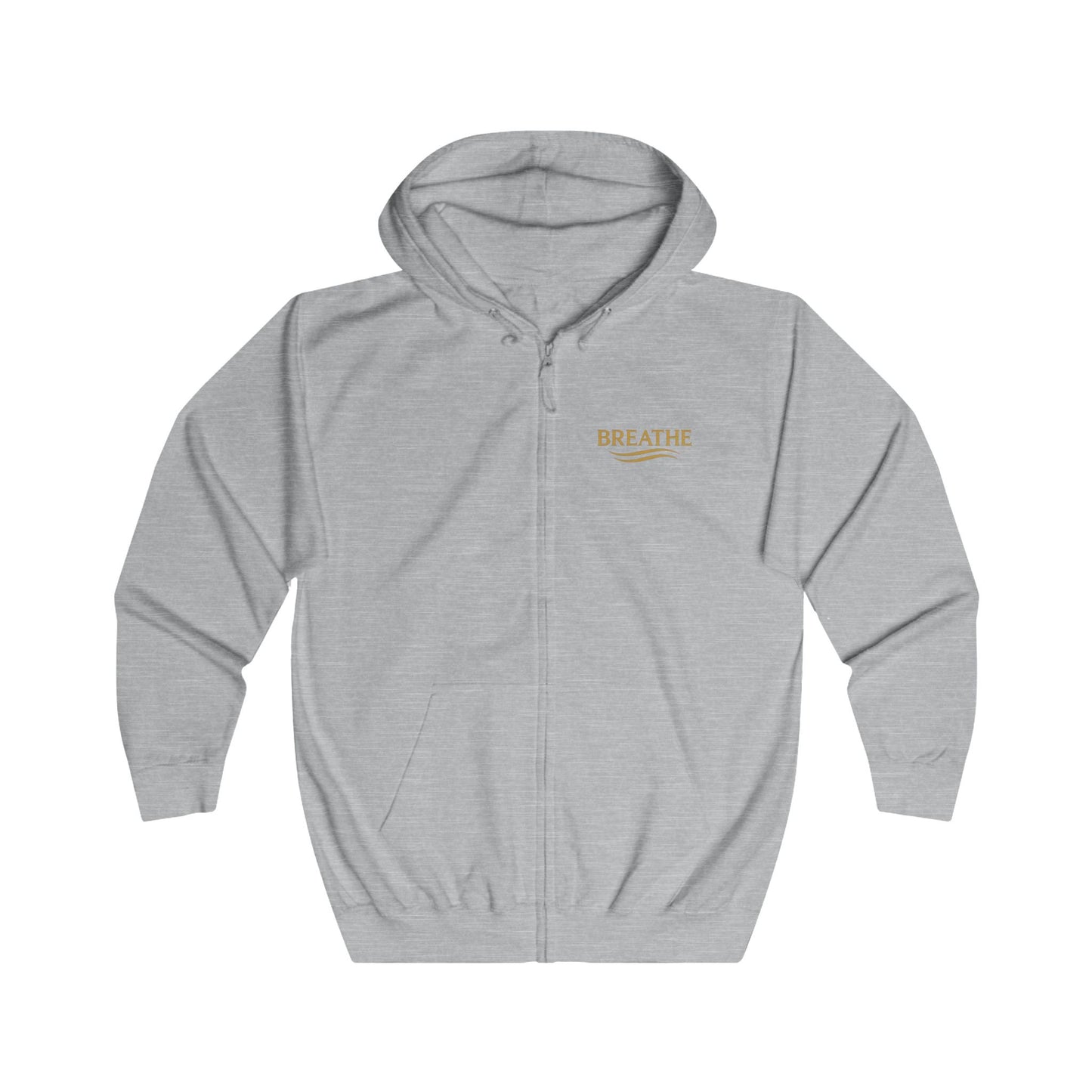 Breathe Minimal Zip Hoodie — Lightweight White Full-Zip Sweatshirt
