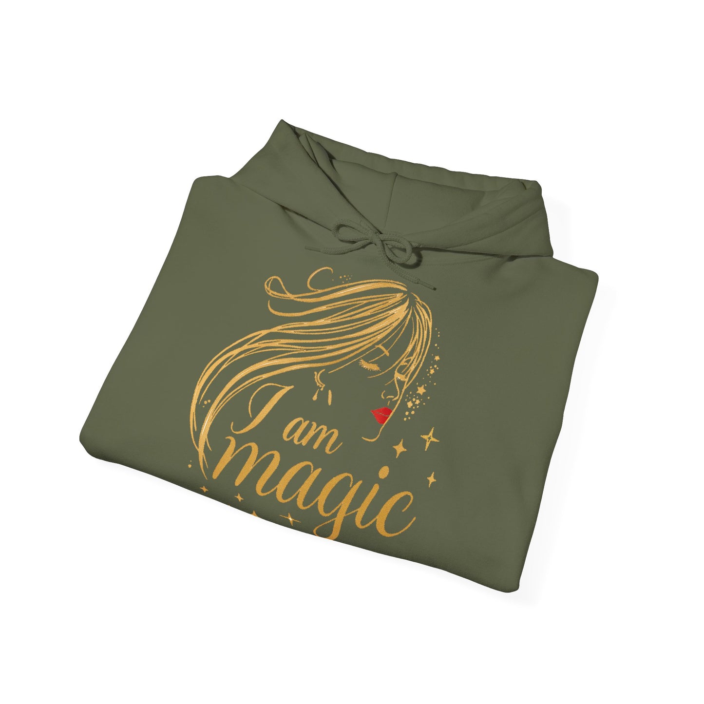 „I Am Magic“ Hoodie – Femininer Premium Kapuzenpullover mit goldener Illustration